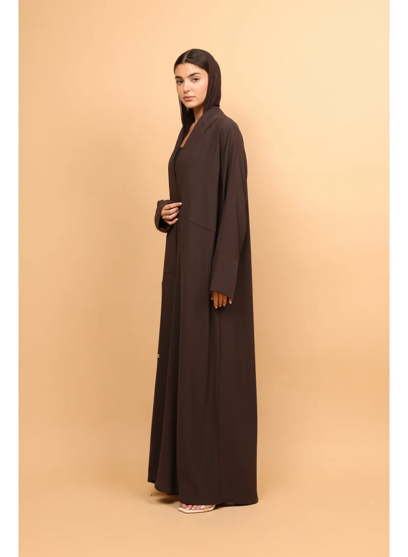 Ikkxa  Sovereign Bronze-Brown Abaya for Women | Best Price UAE